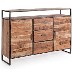 Credenza in legno 2 ante 3 cassetti Elmer